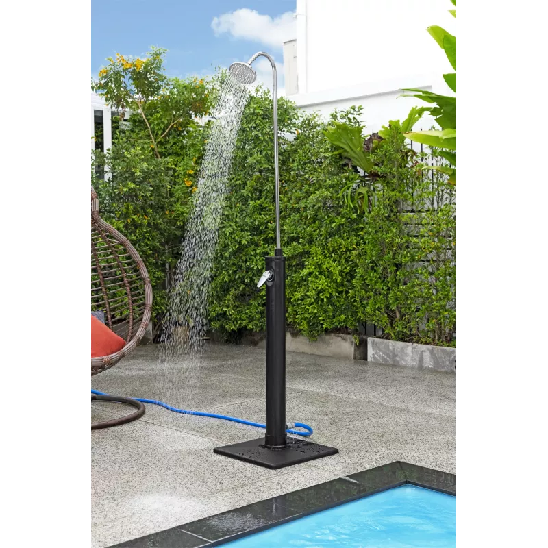 Bestway SolarFlow 8 L Outdoor Shower, Freestanding, Black, Stainless steel, 8 L, EN1112, 500 mm, 500 mm