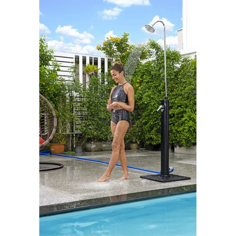 Bestway SolarFlow 8 L Outdoor Shower, Freestanding, Black, Stainless steel, 8 L, EN1112, 500 mm, 500 mm