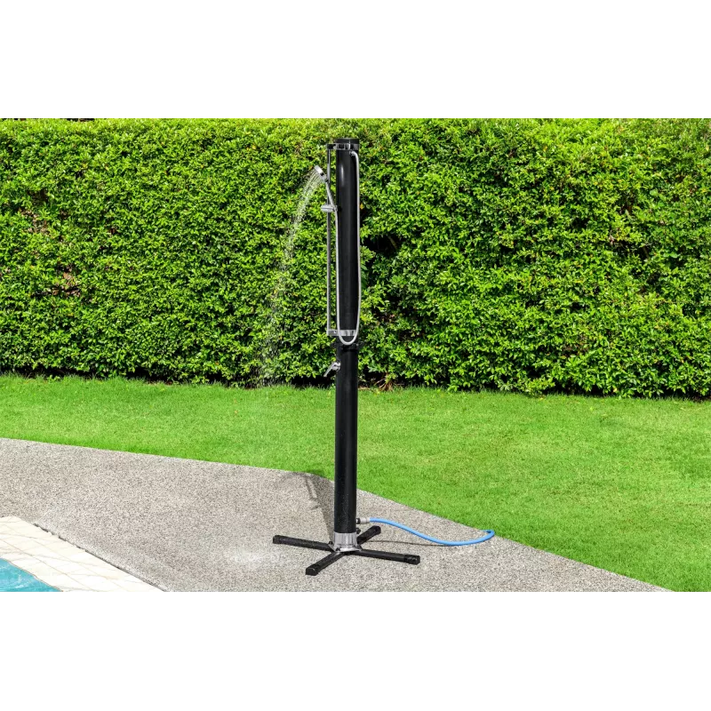 Bestway SolarFlow 5.2 Gal. Outdoor Shower, Freestanding, Black, Metal, PVC, 20 L, EN1112, 620 mm