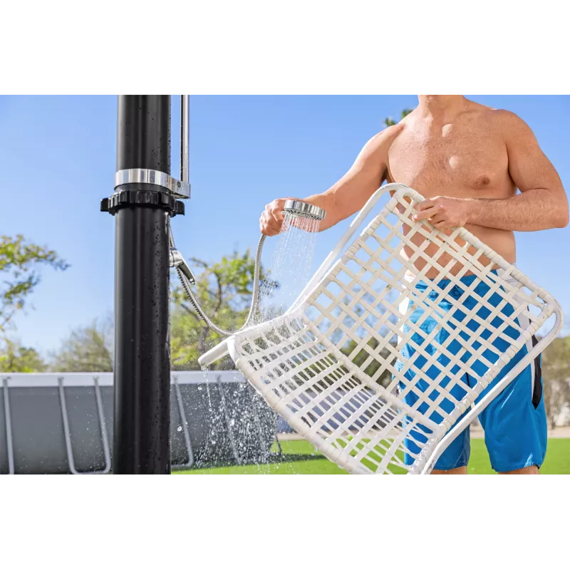Bestway SolarFlow 5.2 Gal. Outdoor Shower, Freestanding, Black, Metal, PVC, 20 L, EN1112, 620 mm
