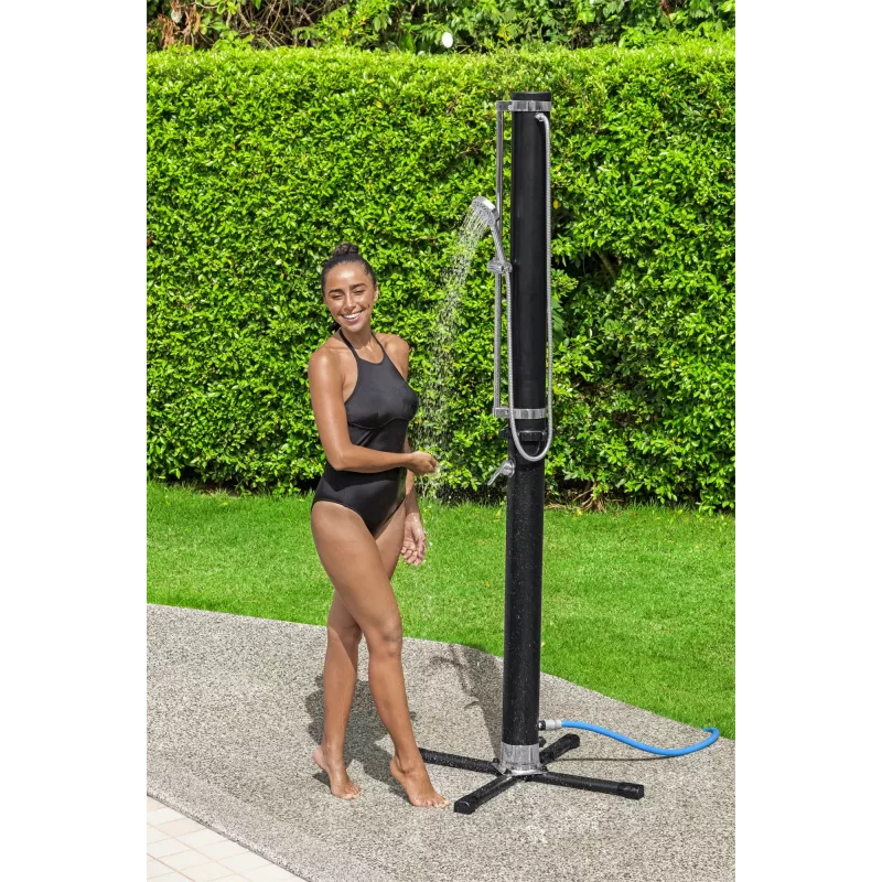 Bestway SolarFlow 5.2 Gal. Outdoor Shower, Freestanding, Black, Metal, PVC, 20 L, EN1112, 620 mm