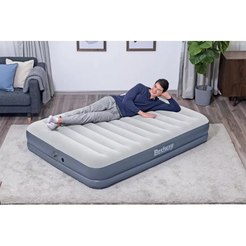 Bestway Tritech Air Mattress Queen with Rechargeable Pump 2.03 m x 1.52 m x 36 cm