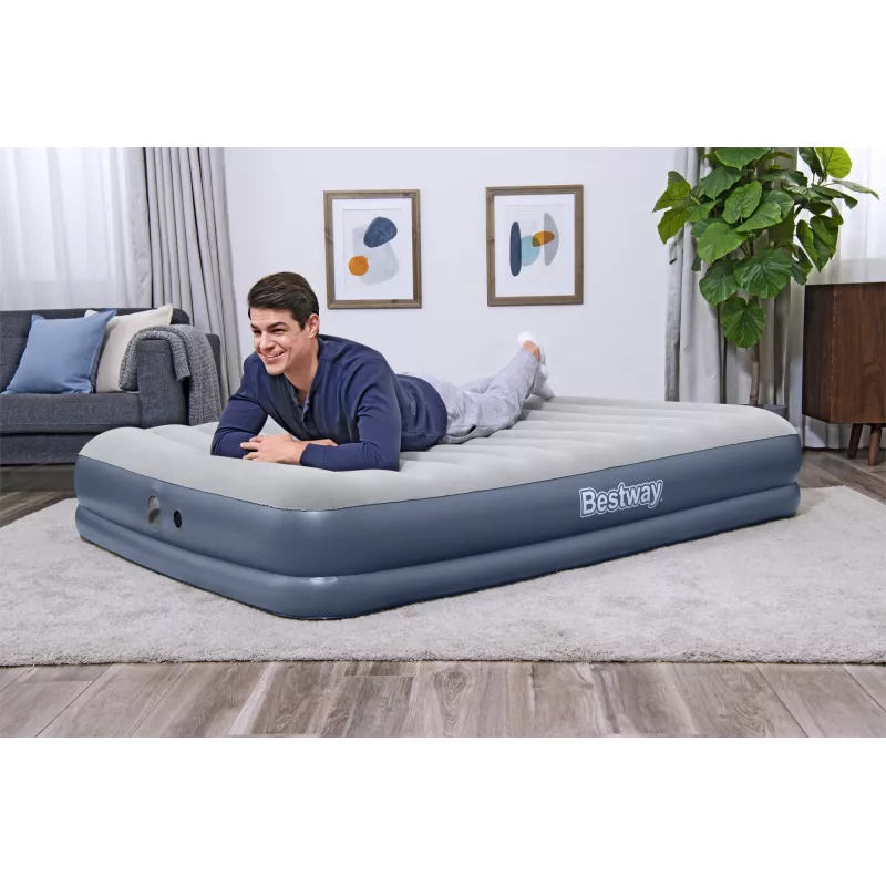 Bestway Tritech Air Mattress Queen with Rechargeable Pump 2.03 m x 1.52 m x 36 cm