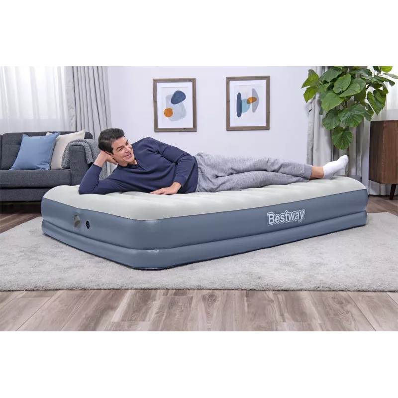 Bestway Tritech Air Mattress Queen with Rechargeable Pump 2.03 m x 1.52 m x 36 cm
