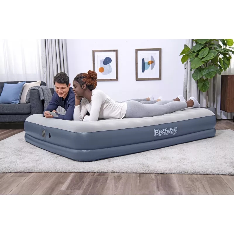 Bestway Tritech Air Mattress Queen with Rechargeable Pump 2.03 m x 1.52 m x 36 cm