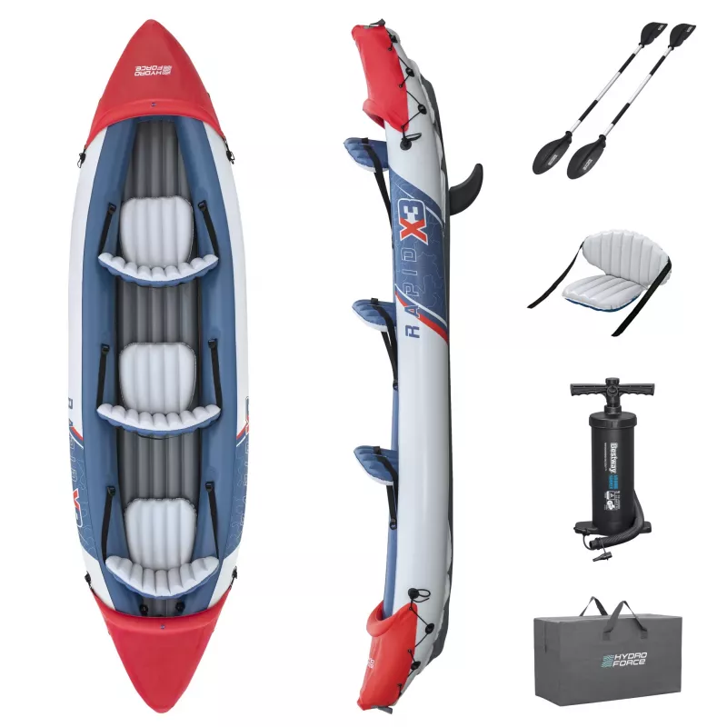 Bestway Hydro Force Rapid X3 Inflatable 3-Person Kayak Set 3.81 m
