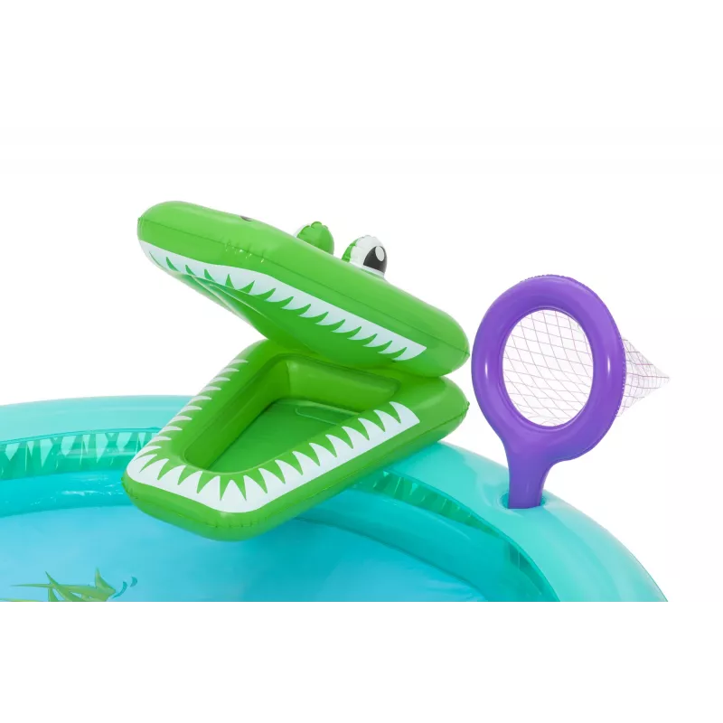 Bestway Crocodile Cove Kids Inflatable Water Play Center and Pool 2.24 m x 1.81 m x 72 cm