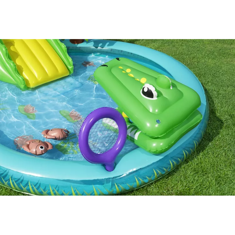 Bestway Crocodile Cove Kids Inflatable Water Play Center and Pool 2.24 m x 1.81 m x 72 cm