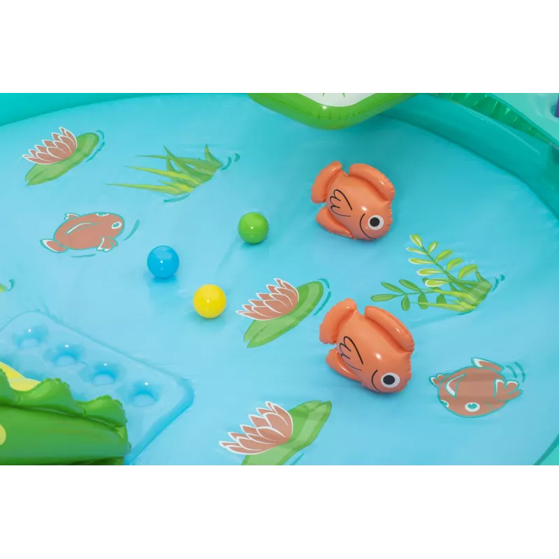 Bestway Crocodile Cove Kids Inflatable Water Play Center and Pool 2.24 m x 1.81 m x 72 cm
