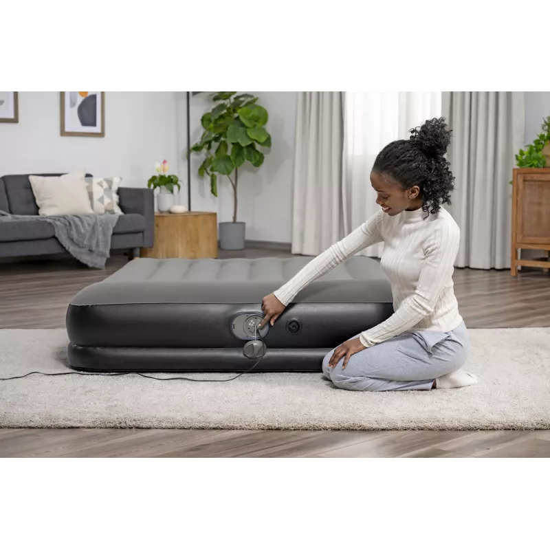 Bestway Tritech Queen Air Mattress with Built-in USB Pump 2.03 m x 1.52 m x 36 cm