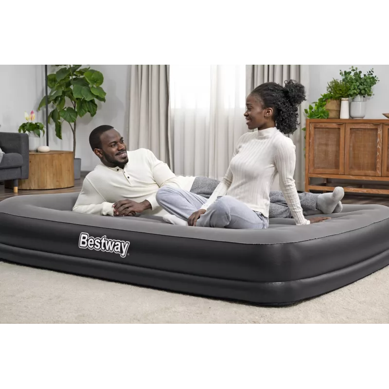 Bestway Tritech Queen Air Mattress with Built-in USB Pump 2.03 m x 1.52 m x 36 cm