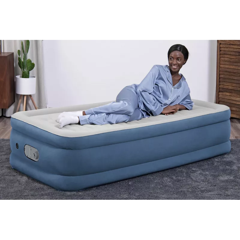 Bestway AlwayzAire Twin Air Mattress with Built-in Dual Pump 1.91 m x 97 cm x 46 cm
