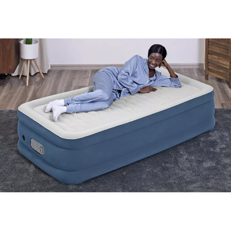 Bestway AlwayzAire Twin Air Mattress with Built-in Dual Pump 1.91 m x 97 cm x 46 cm