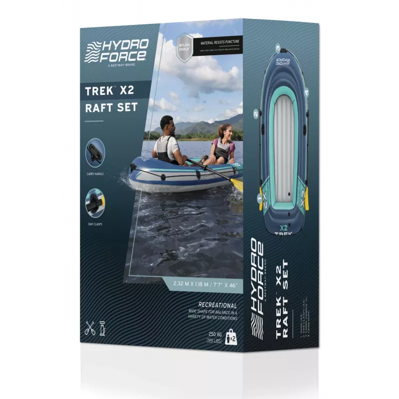 Bestway Hydro Force Trek X2 Inflatable 2-Person Raft Set 2.32 m