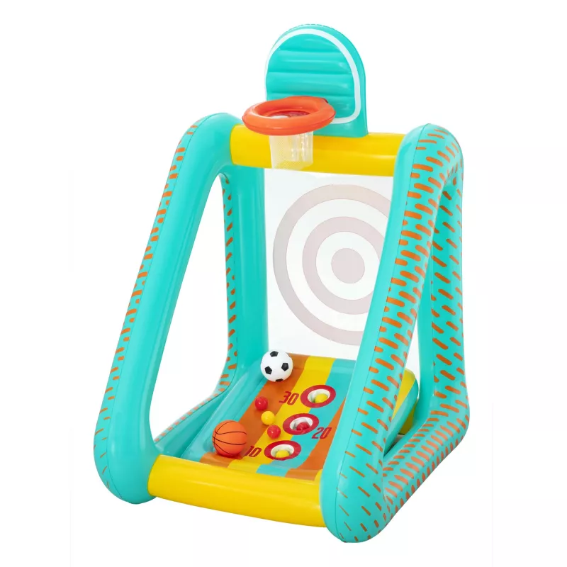 Bestway Perfect Aim 3-in-1 Inflatable Yard Game, Inflatable play center, 5 yr(s), Polyvinyl chloride (PVC), Multicolour