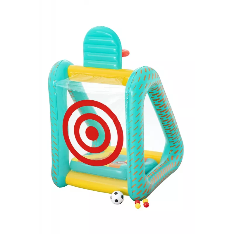 Bestway Perfect Aim 3-in-1 Inflatable Yard Game, Inflatable play center, 5 yr(s), Polyvinyl chloride (PVC), Multicolour