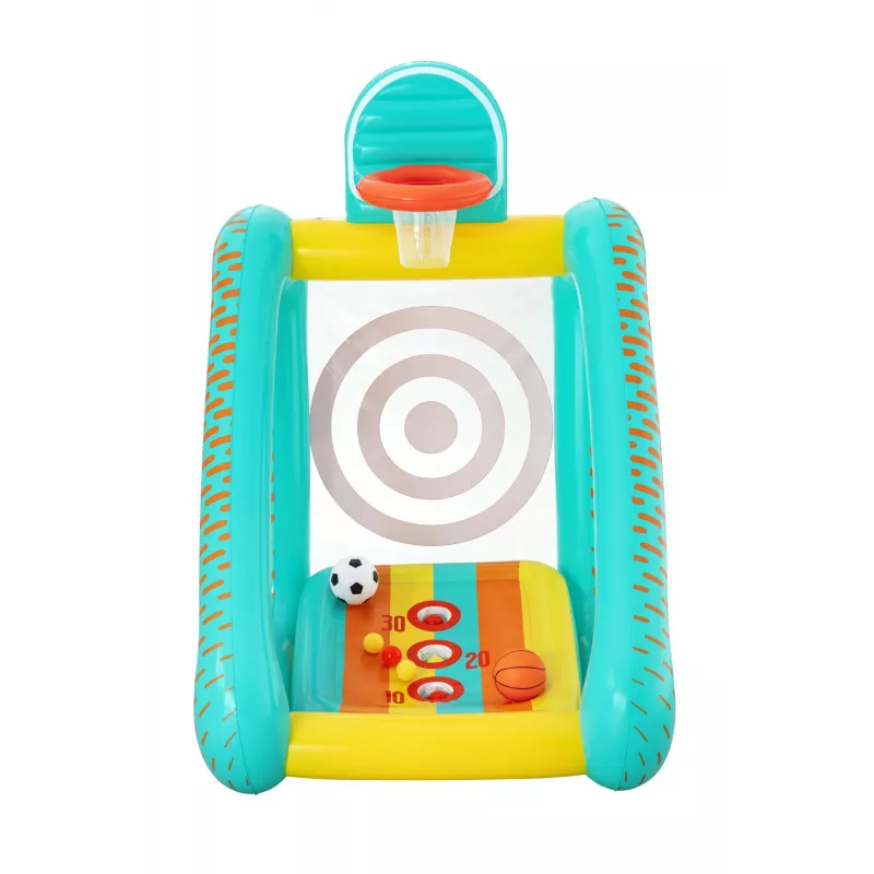 Bestway Perfect Aim 3-in-1 Inflatable Yard Game, Inflatable play center, 5 yr(s), Polyvinyl chloride (PVC), Multicolour