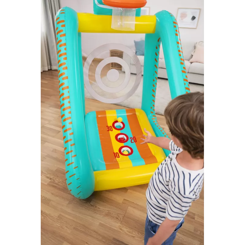 Bestway Perfect Aim 3-in-1 Inflatable Yard Game, Inflatable play center, 5 yr(s), Polyvinyl chloride (PVC), Multicolour