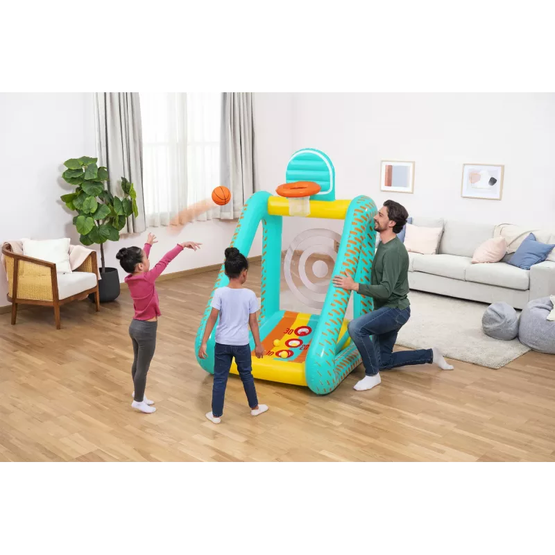 Bestway Perfect Aim 3-in-1 Inflatable Yard Game, Inflatable play center, 5 yr(s), Polyvinyl chloride (PVC), Multicolour