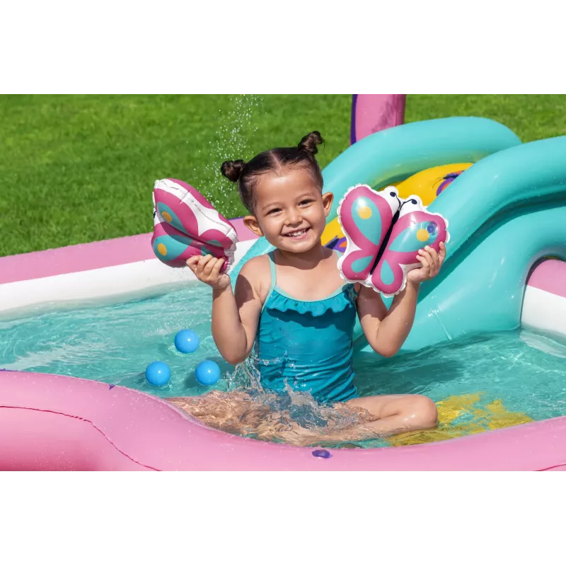 Bestway Butterfly Wonder Kids Inflatable Water Play Center and Pool 1.80 m x 1.80 m x 1.17 m