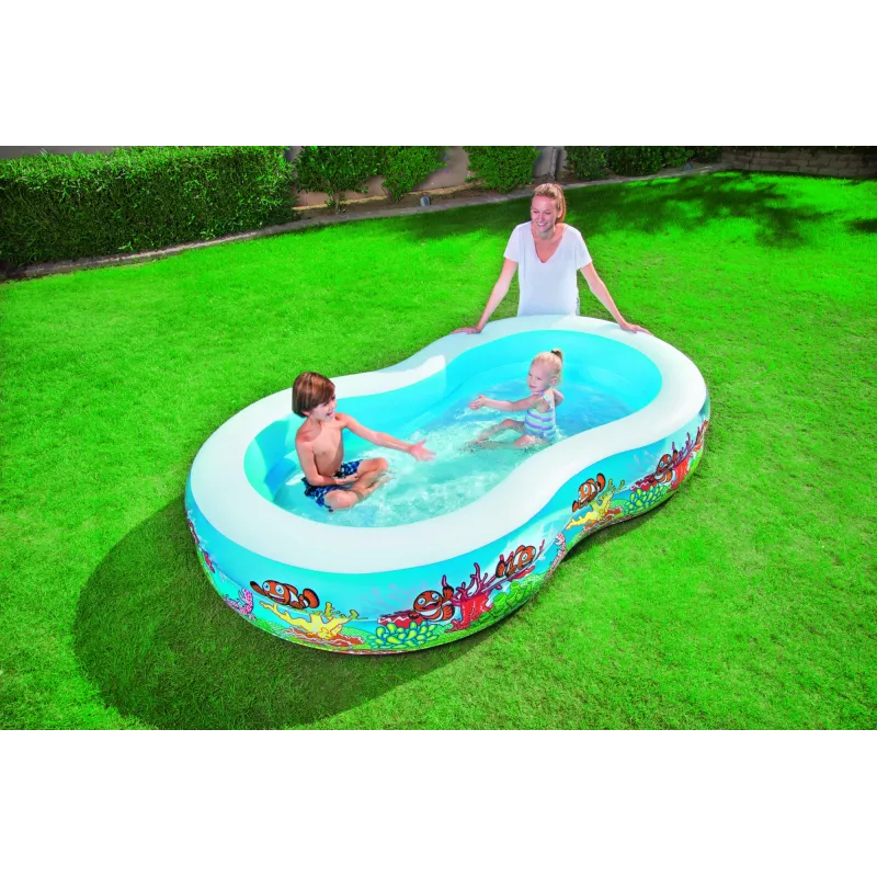 Bestway Inflatable Family Play Pool 2.62m x 1.57m x 46cm, Inflatable pool, 544 L, Rectangular, Vinyl, Multicolour