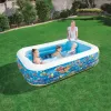 Bestway Inflatable Family Play Pool 2.29m x 1.52m x 56cm, Inflatable pool, 702 L, Rectangular, 6 yr(s), Vinyl, Multicolour