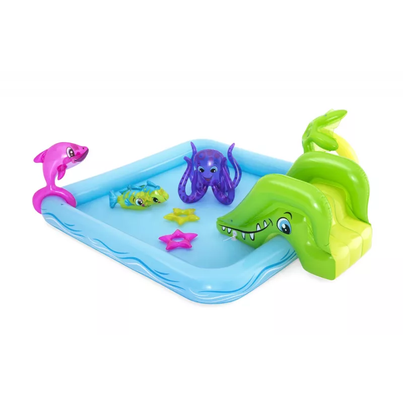 Bestway Play Center Fantastic Aquarium Play Pool, Inflatable pool, 308 L, Figure 8 shape, 2 yr(s), Vinyl, Multicolour