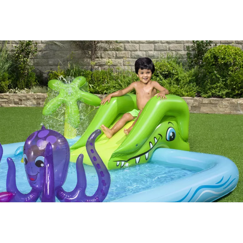 Bestway Play Center Fantastic Aquarium Play Pool, Inflatable pool, 308 L, Figure 8 shape, 2 yr(s), Vinyl, Multicolour