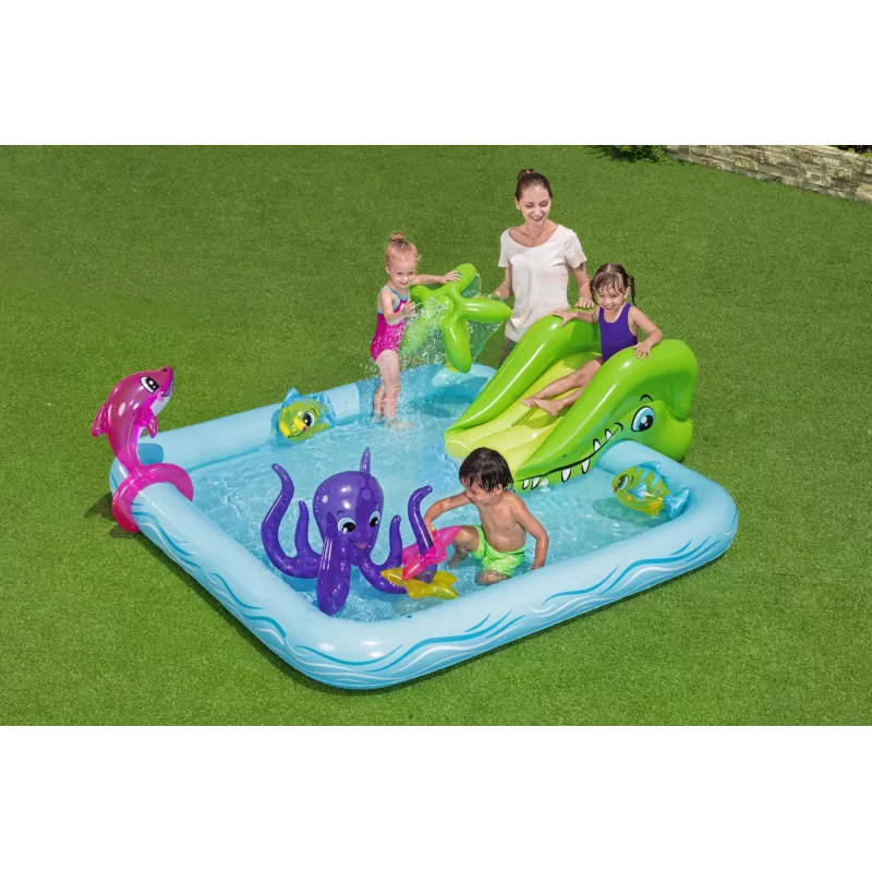 Bestway Play Center Fantastic Aquarium Play Pool, Inflatable pool, 308 L, Figure 8 shape, 2 yr(s), Vinyl, Multicolour