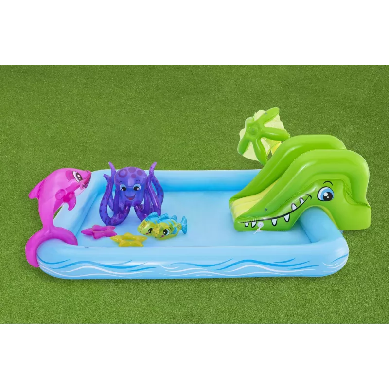 Bestway Play Center Fantastic Aquarium Play Pool, Inflatable pool, 308 L, Figure 8 shape, 2 yr(s), Vinyl, Multicolour