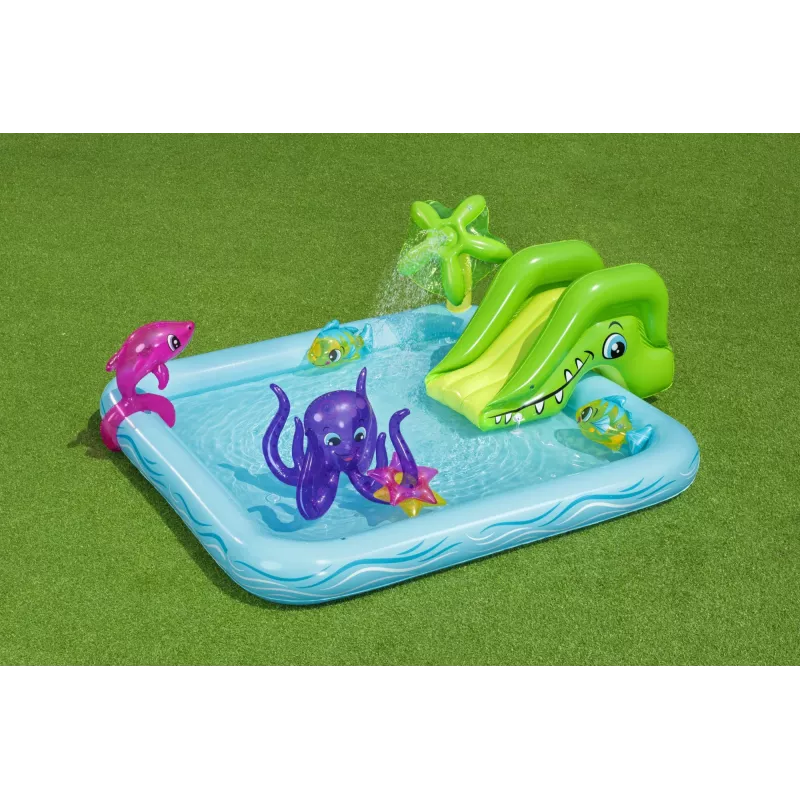 Bestway Play Center Fantastic Aquarium Play Pool, Inflatable pool, 308 L, Figure 8 shape, 2 yr(s), Vinyl, Multicolour