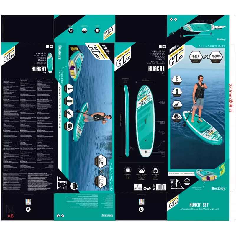 Bestway Hydro-Force 10' x 33 inch x 6 inch/3.05m x 84cm x 15cm HuaKa'i Set