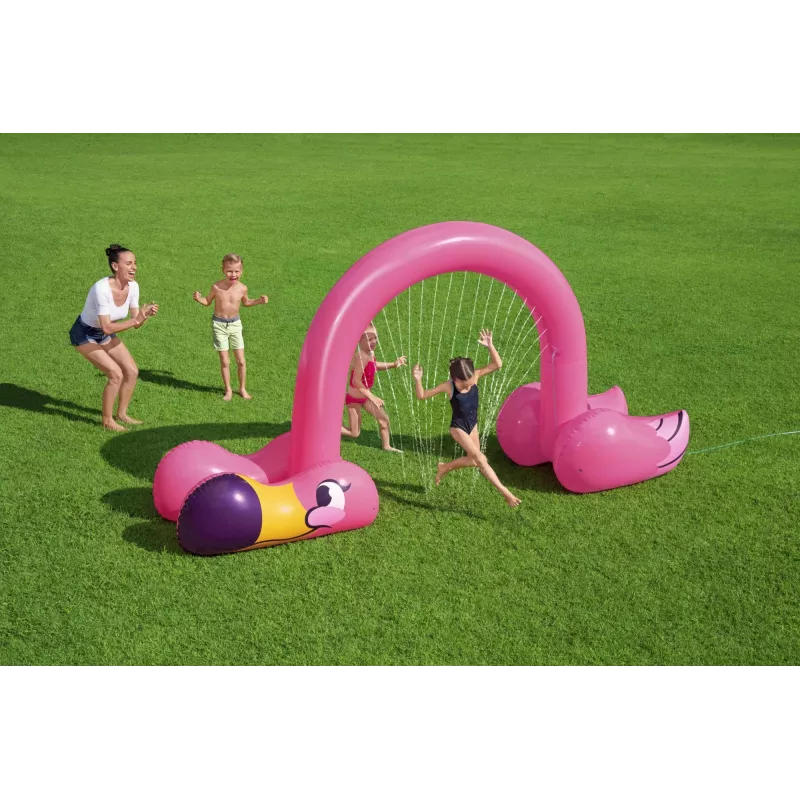 Bestway 11'2 inch x 43 inch x 6'4 inch/3.40m x 1.10m x 1.93m Jumbo Flamingo Sprinkler