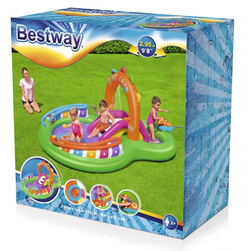 Bestway 9'8 inch x 6'3 inch x 54 inch/2.95m x 1.90m x 1.37m Sing 'n Splash Play Center
