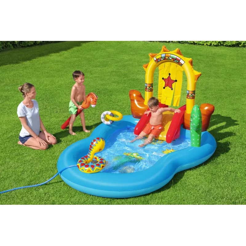 Bestway 8'8 inch x 6'2 inch x 55 inch/2.64m x 1.88m x 1.40m Wild West Play Center