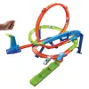 Hot Wheels Action Loop Cyclone Challenge Track Set with 1:64 Scale Toy Car, Easy Storage