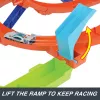 Hot Wheels Action Loop Cyclone Challenge Track Set with 1:64 Scale Toy Car, Easy Storage