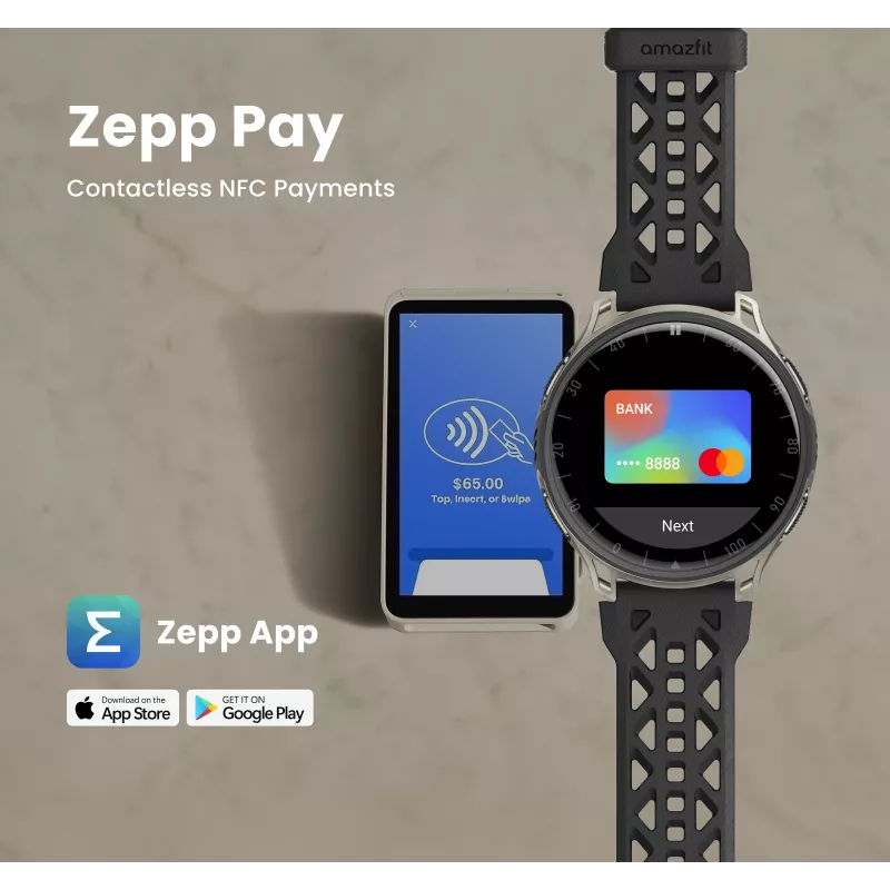 Amazfit Cheetah 2 Pro 3.35 cm (1.32 inch) AMOLED 48 mm Digital 466 x 466 pixels Touchscreen Titanium Wi-Fi