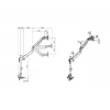 Multibrackets M VESA Gas Lift Arm Single Pole, Clamp, 10 kg, 38.1 cm (15 inch), 81.3 cm (32 inch), 100 x 100 mm, Black