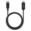 Manhattan DisplayPort 1.2 to HDMI Cable, 4K@60Hz, 1m, Male to Male, DP With Latch, Black, Not Bi-Directional, Three Year Warranty, Equivalent to 3F-DP-HDMI-4K60-HDR