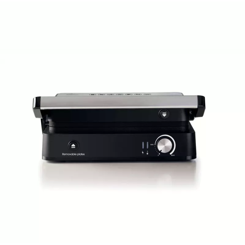 Ariete 1934 MetalGrill 3in1, Electric grill for mixed grilling, 2000 W, 3 cooking modes, non-stick plates, Silver/Black