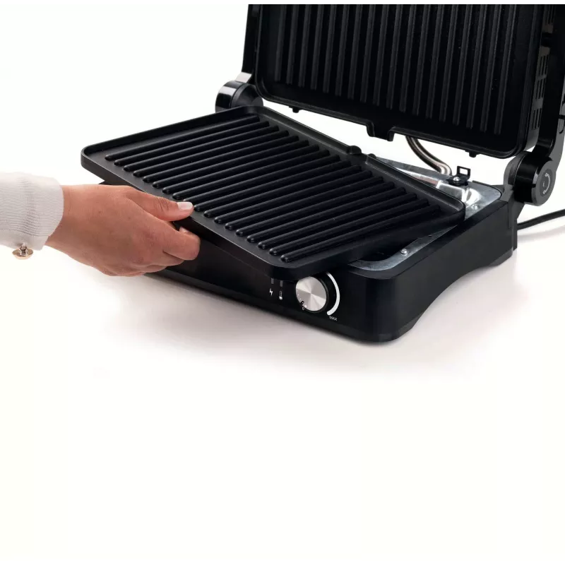 Ariete 1934 MetalGrill 3in1, Electric grill for mixed grilling, 2000 W, 3 cooking modes, non-stick plates, Silver/Black