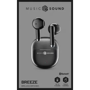 Music Sound Breeze Capsule-style Bluetooth earphone with colored case