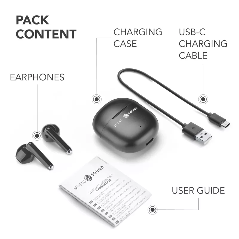 Music Sound Breeze Capsule-style Bluetooth earphone with colored case