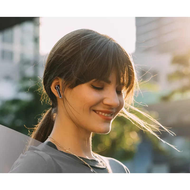 Music Sound Breeze Capsule-style Bluetooth earphone with colored case