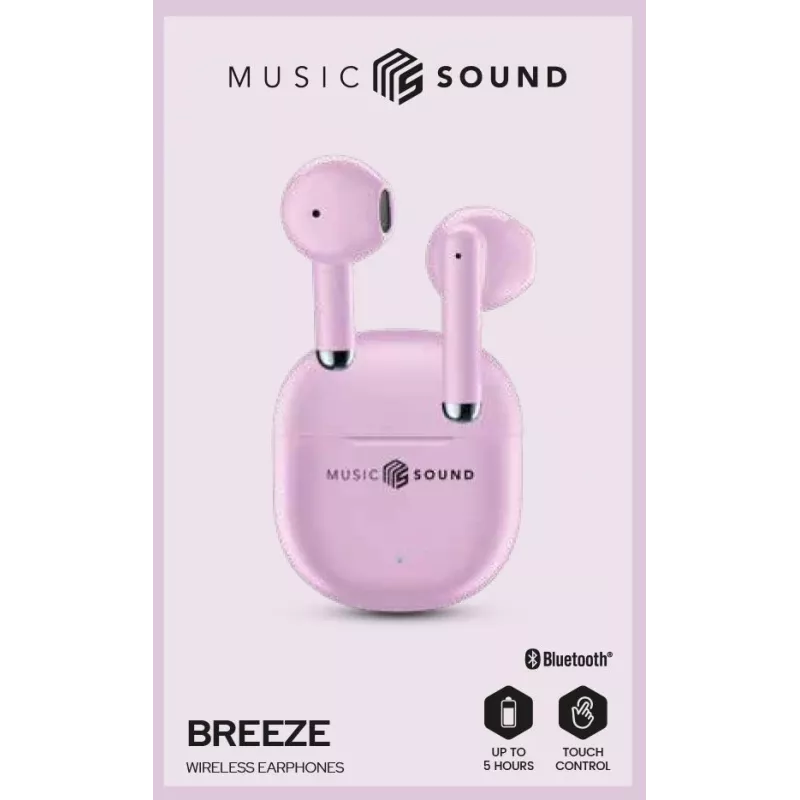 Music Sound Breeze Capsule-style Bluetooth earphone with colored case