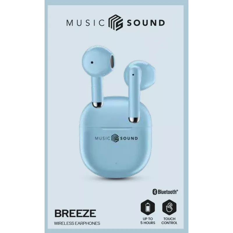 Music Sound Breeze Capsule-style Bluetooth earphone with colored case