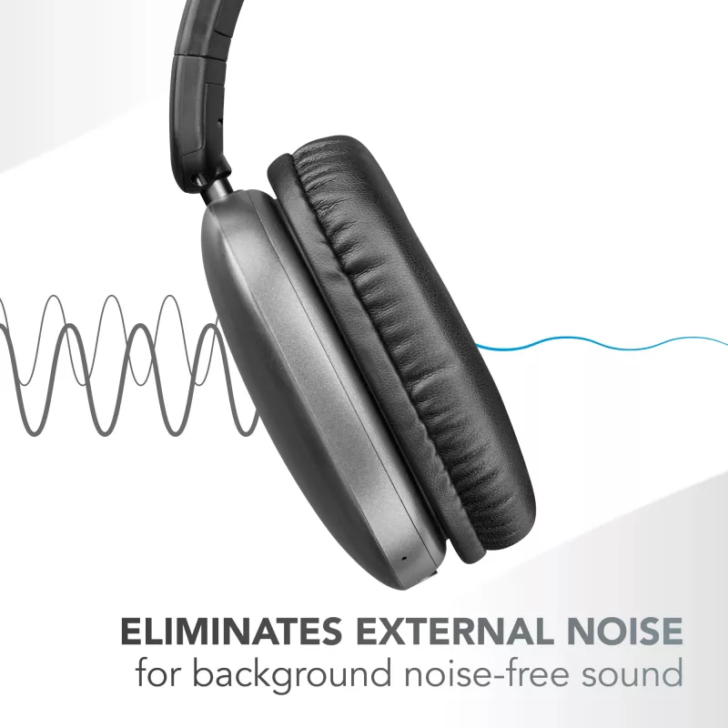 Music Sound MAXI3 MAXI3 wireless over-ear headphones with Active Noise Cancelling: immersive and distraction-free listening experience, up to 35 hours of battery life. Modern design, comfort, style and powerful, revolutionary sound.