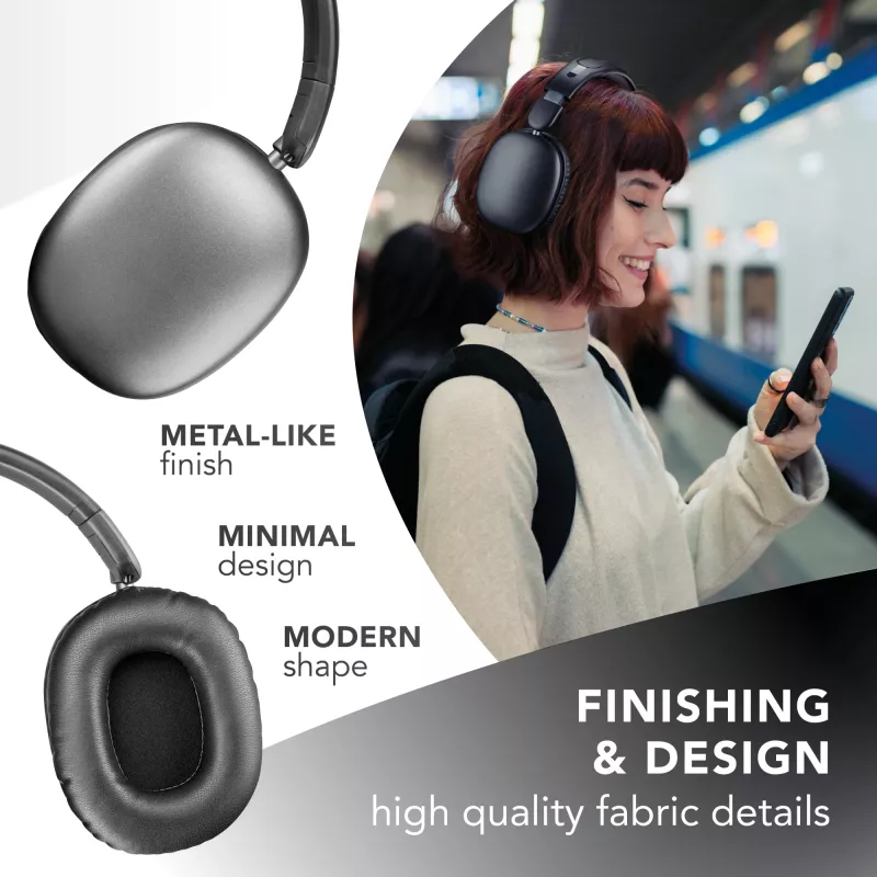 Music Sound MAXI3 MAXI3 wireless over-ear headphones with Active Noise Cancelling: immersive and distraction-free listening experience, up to 35 hours of battery life. Modern design, comfort, style and powerful, revolutionary sound.