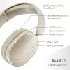 Music Sound MAXI3 MAXI3 wireless over-ear headphones with Active Noise Cancelling: immersive and distraction-free listening experience, up to 35 hours of battery life. Modern design, comfort, style and powerful, revolutionary sound.